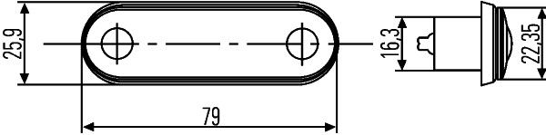 Hella 2KA 959 640-102 Licence Plate Light