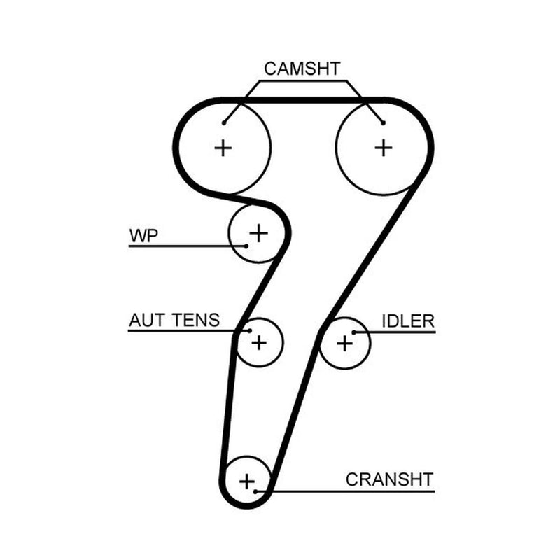 Gates Timing Belt Cambelt 163 Teeth 5653XS