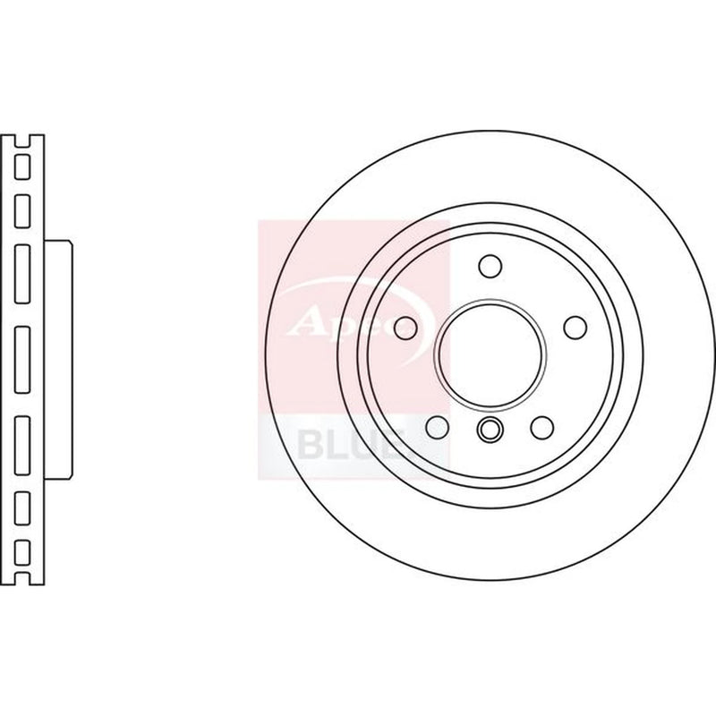 Apec 2 x Front Vented Brake Discs SDK7418