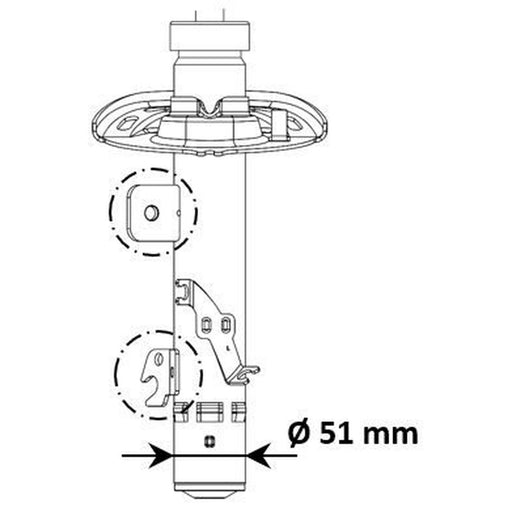KYB Shock Absorber Damper Strut Front Right 3338055
