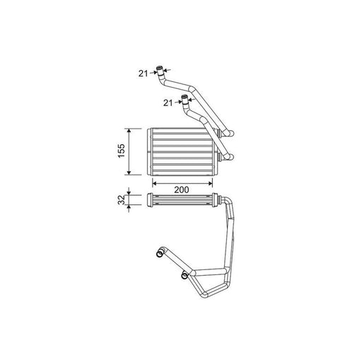 Valeo Heater Matrix Core Heat Exchanger 811640