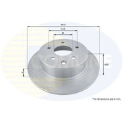 Comline 2 x Solid Rear Brake Discs ADC0275-x2
