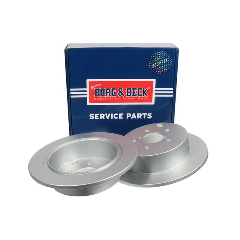 Borg & Beck 2 x Solid Rear Brake Discs BBD5345-x2
