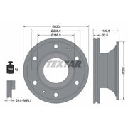 Textar 2 x Internally Vented Front Brake Discs 93221300-x2