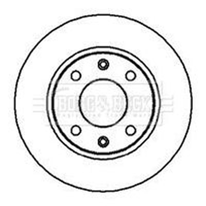 Borg & Beck 2 x Solid Front Brake Discs BBD4838-x2