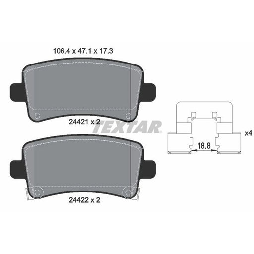 Textar Rear Brake Pad Set 2442101