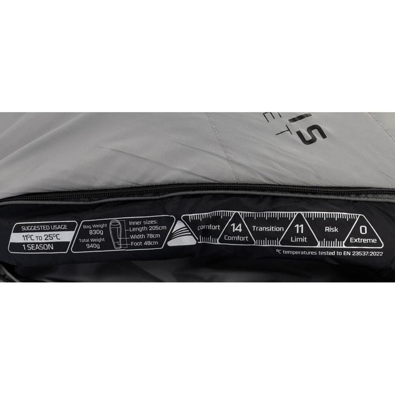 Vango Mantis Planet Sleeping Bag 50L Grey Flannel - Vango - Van Life Living