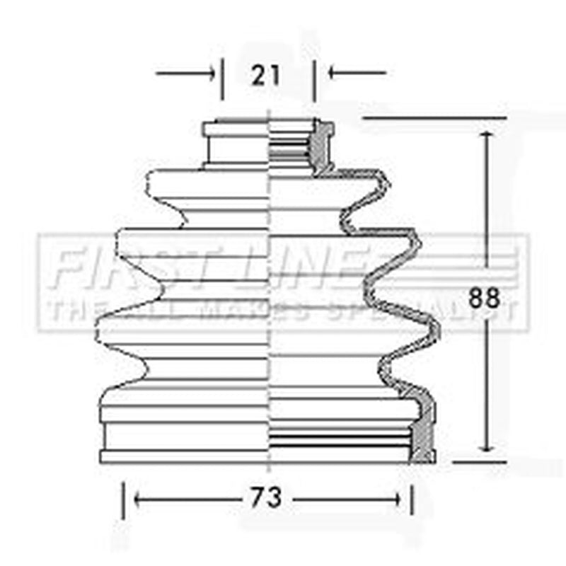 First Line Drive Shaft Bellow Kit Wheel Side FCB2247