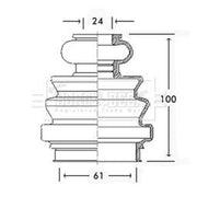Borg & Beck Drive Shaft Bellow Kit transmission sided BCB2411