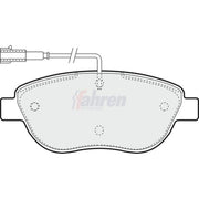 Fahren Front Brake Pad Set fits Abarth 500 / 595 / 695 2016 on 1.4