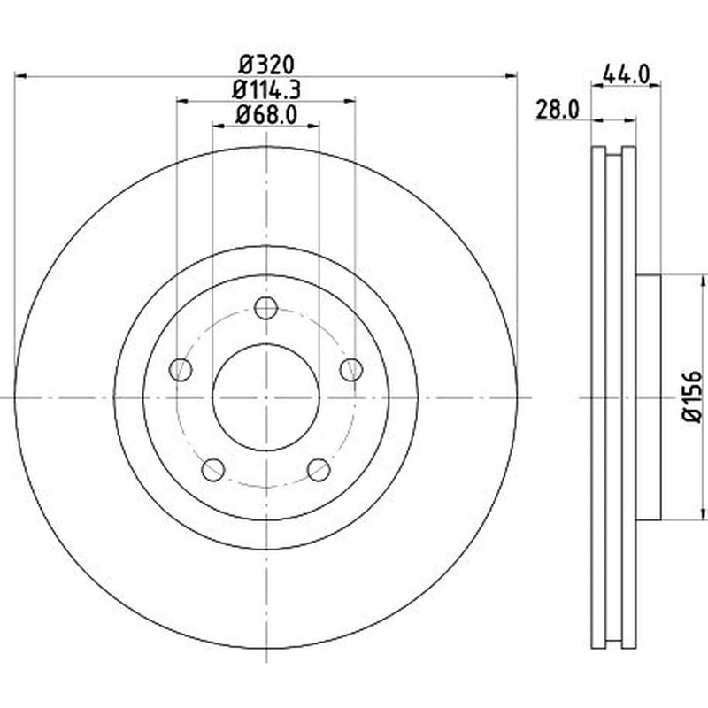 DON 2 x Vented Front Brake Discs PCD13232-x2