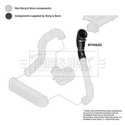Borg & Beck Intercooler Turbo Charge Air Hose BTH1620