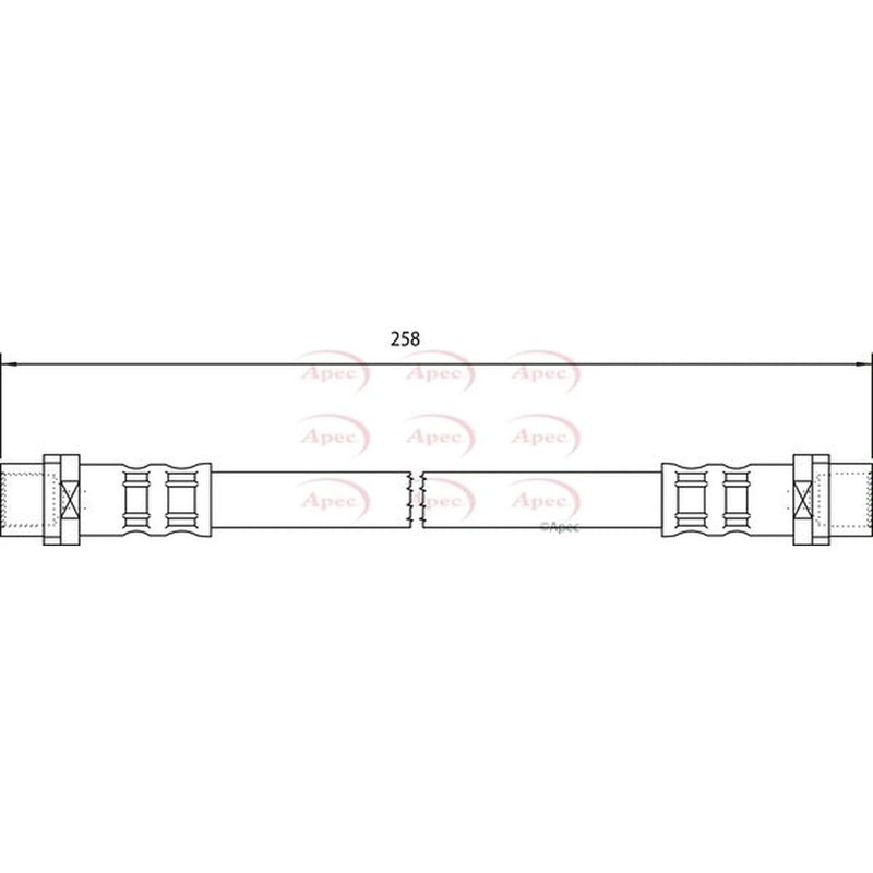 Apec Brake Hydraulic Hose Line outer HOS4042