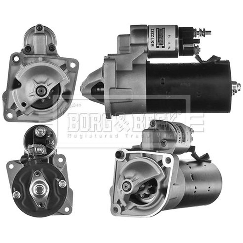 Borg & Beck Starter Motor 12V 2.5kW 9 Teeth BST2282
