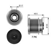 Gates Alternator Overrunning Freewheel Clutch OAP7086