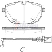 Fahren Front Brake Pad Set fits VW California T6 Camper 2015-2024 2.0