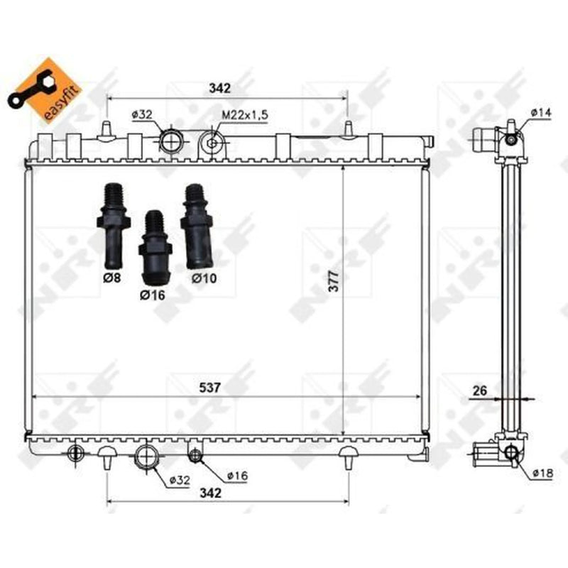 NRF Engine Radiator 50440