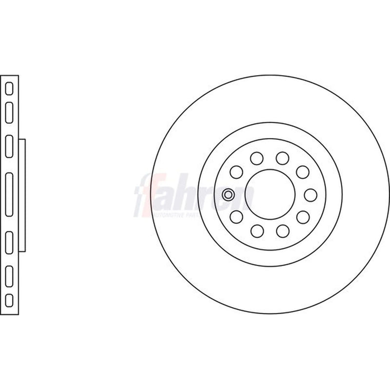 Fahren 2 x Vented Front Brake Discs FBD6151-x2
