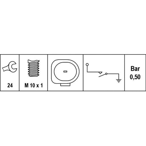 Hella Oil Pressure Sensor Switch 6ZL 008 280-001