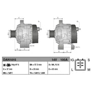 Denso Car Alternator 12V fits Toyota Auris 2009-2012 1.33