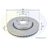Comline 2 x Vented Front Brake Discs ADC0560V-x2