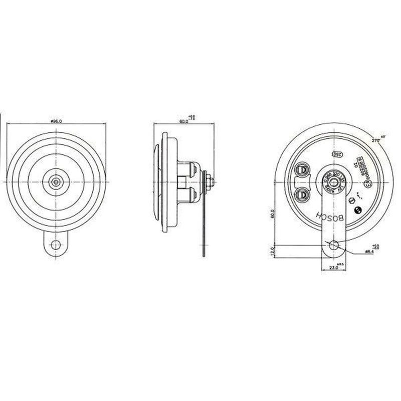 Bosch Car Horn Signal Unit 0 986 320 135