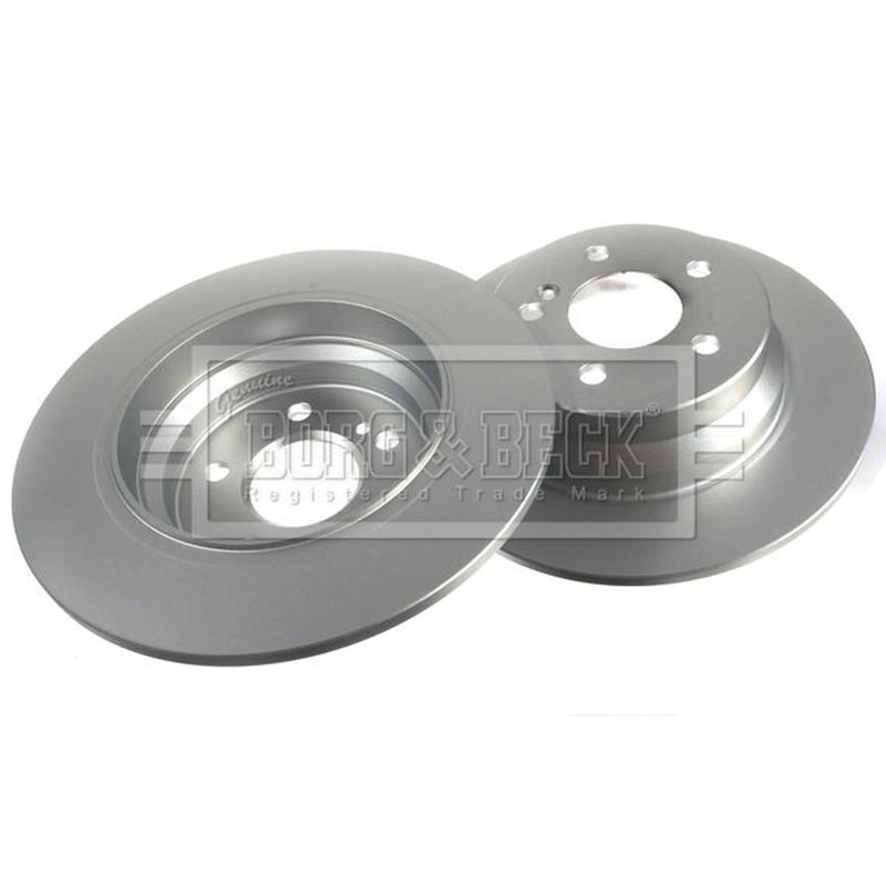Borg & Beck 2 x Solid Rear Brake Discs BBD4354-x2