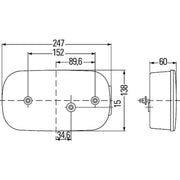 Hella Tail Light / Lamp C5W Right 2VB 998 232-221
