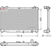 Denso Engine Radiator fits Lexus Is III 2015 on