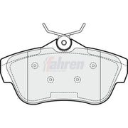 Fahren Rear Brake Pad Set fits Citroën Dispatch II 2007-2016 1.6 2.0
