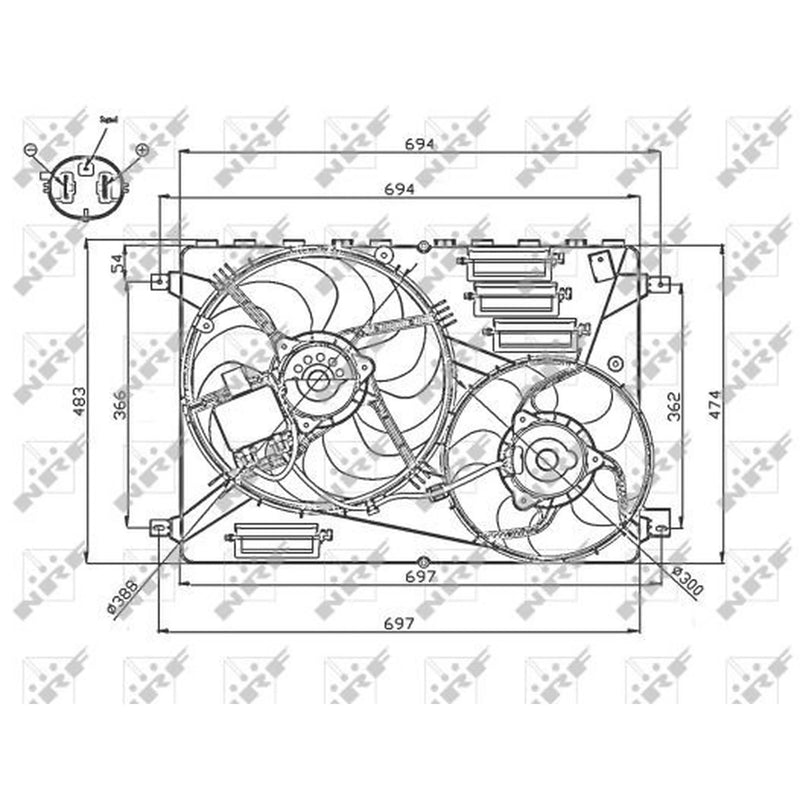 NRF Engine Cooling Fan 47754