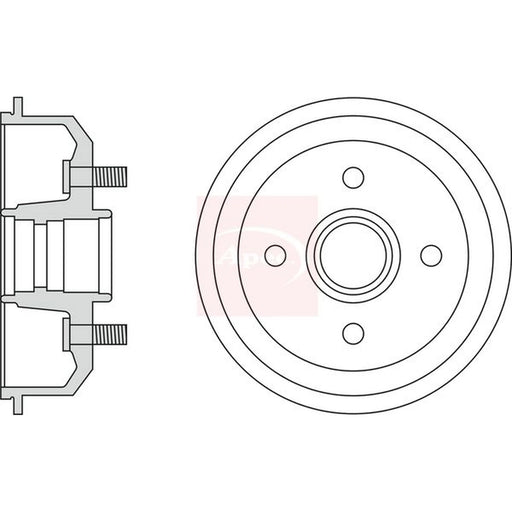Apec Brake Drum Assembly Rear DRM9123