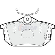 Fahren Rear Brake Pad Set fits Mitsubishi Carisma 1995-2006 1.3 1.6 1.8 1.9