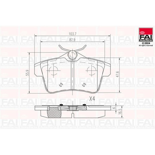 FAI Rear Brake Pad Set BP156