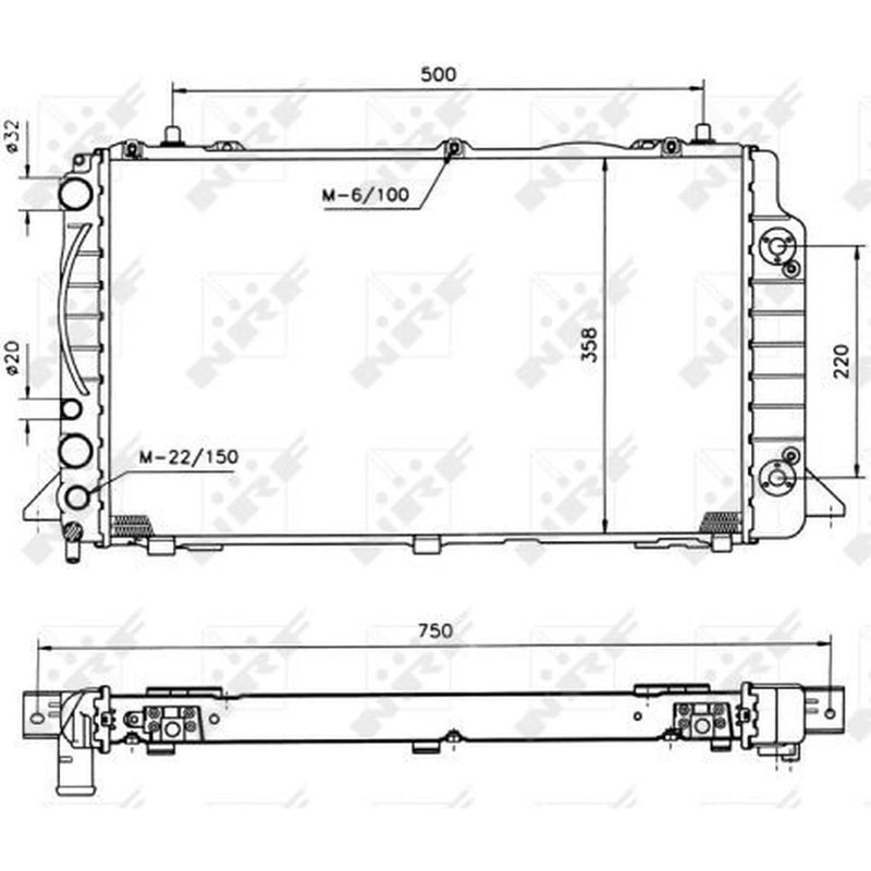 NRF Engine Radiator 50528
