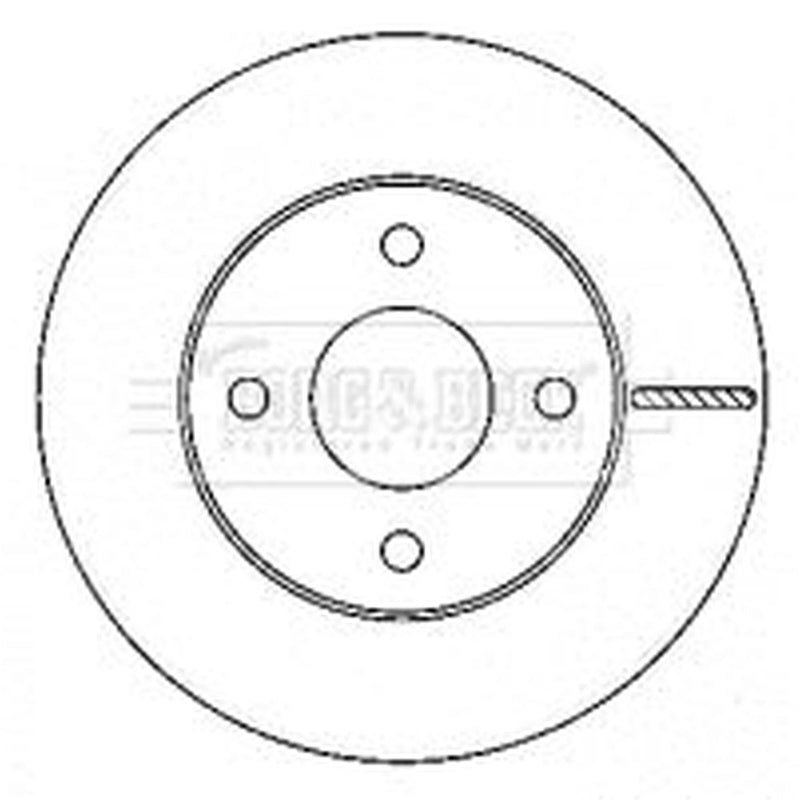 Borg & Beck 2 x Vented Front Brake Discs BBD4474