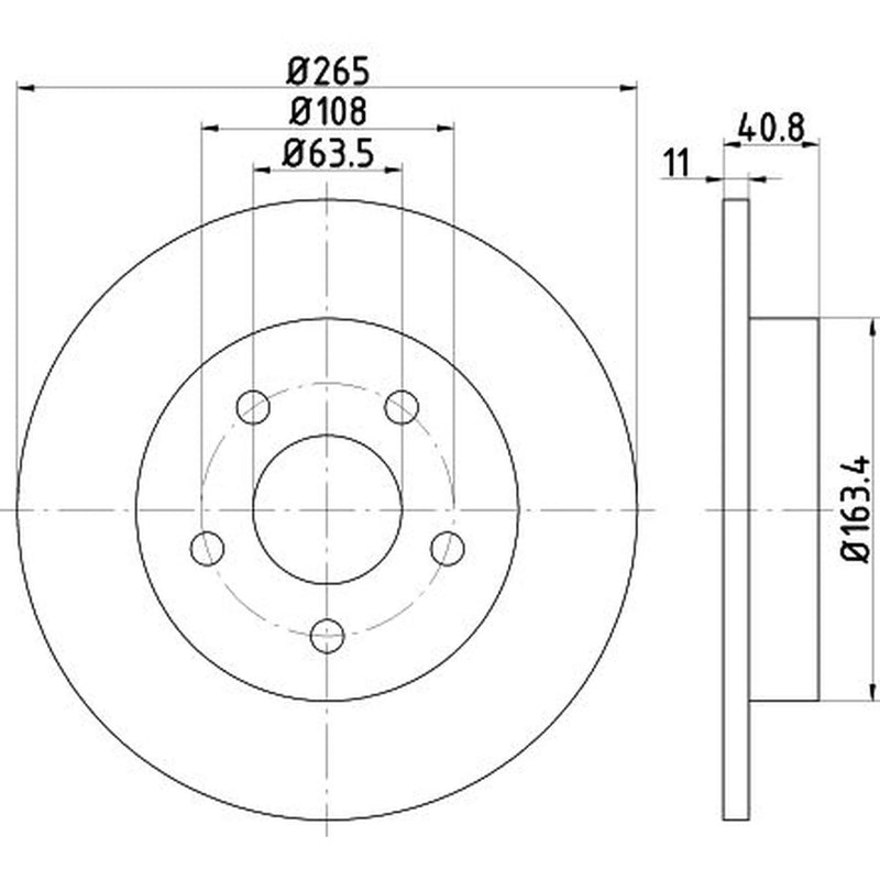 DON 2 x Solid Rear Brake Discs PCD10392-x2