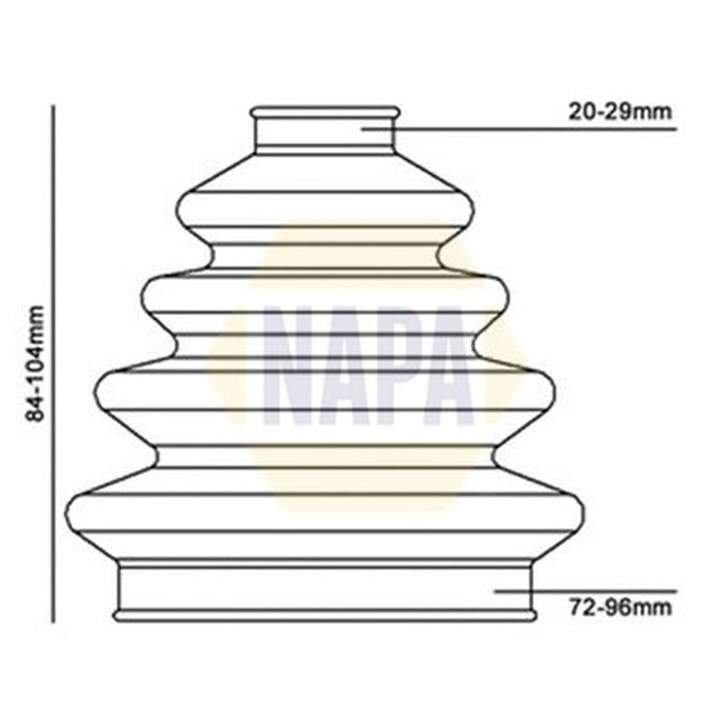 NAPA Drive Shaft Bellow Wheel Side NCB1007