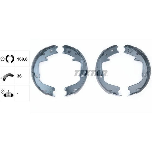 Textar Parking Brake Shoe Set 91080400