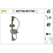 Valeo Electric Window Regulator Lifter Right Front 851709