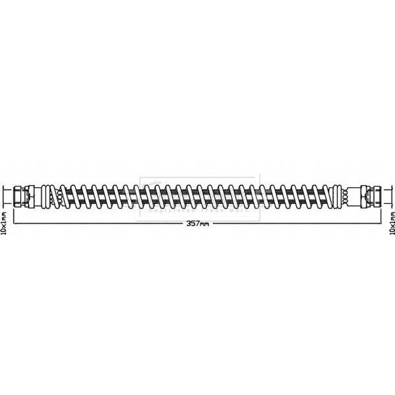 Borg & Beck Brake Hydraulic Hose Line inner BBH8438