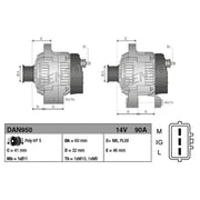 Denso Car Alternator 12V fits Toyota Yaris Verso / Fun Cargo 2000-2005 1.4