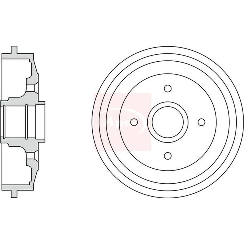 Apec Brake Drum Assembly Rear DRM9922