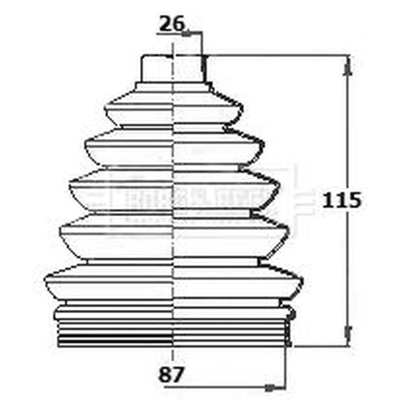 Borg & Beck Drive Shaft Bellow Kit Wheel Side Thermoplast BCB6138