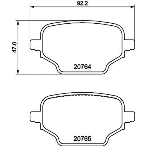DON Rear Brake Pad Set PCP1818