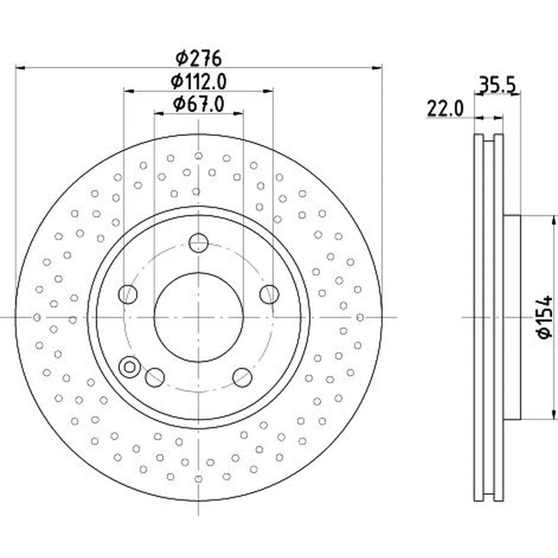 Mintex 2 x Front Brake Discs MDC2283
