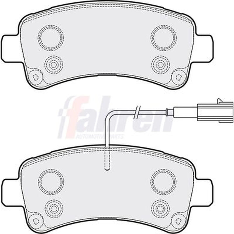 Fahren Rear Brake Pad Set fits Citroën Relay III 2015-2019 2.0