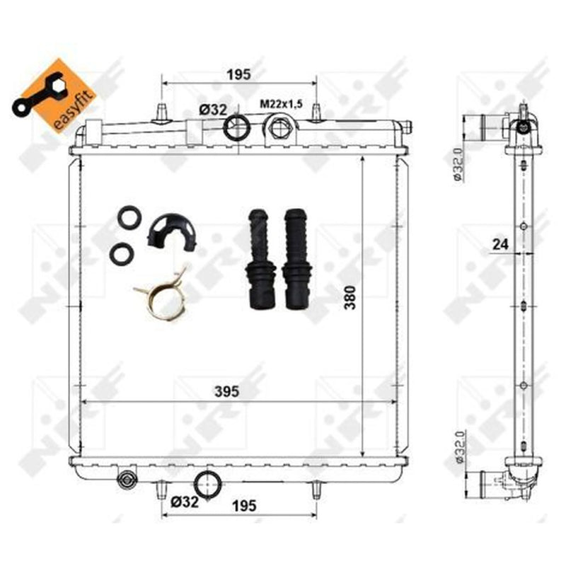 NRF Engine Radiator 509523