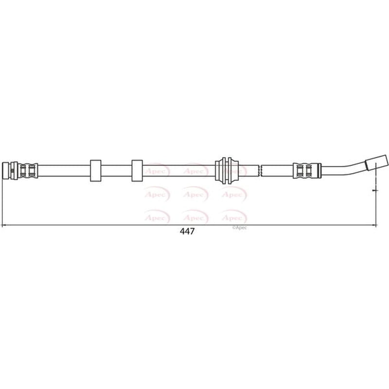 Apec Brake Hydraulic Hose Line Front HOS3917