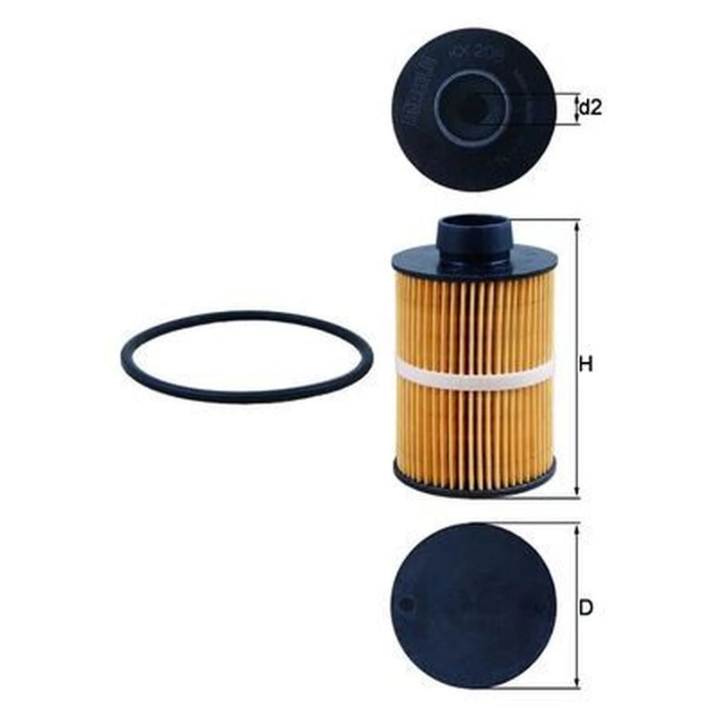 Mahle Fuel Filter Element KX 208D